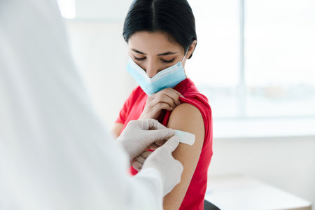 patient after injection health  health careの写真素材