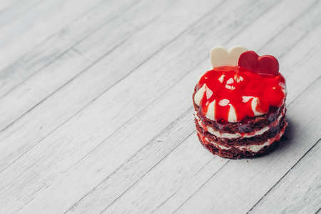 cake red Velvet marmalade sweets dessert for tea snackの写真素材