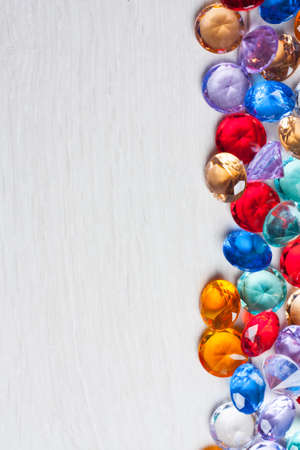 colorful diamonds decoration decoration design object light backgroundの写真素材