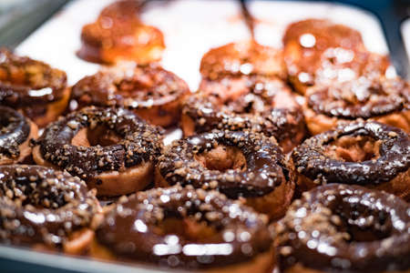 cookies donuts on a tray cafe restaurant Sweets food to choose fromの写真素材