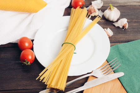 italian cuisine ingredients for cooking cherry tomatoes garlic pasta