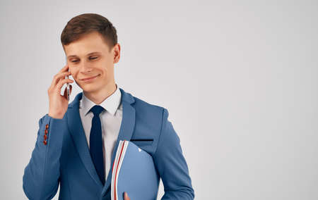 business man in a suit with a tie official manager communication