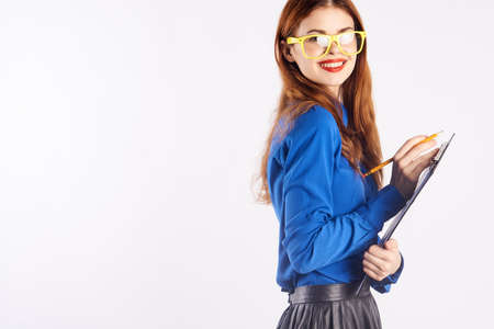 Business woman secretary working office manager Professionalの写真素材