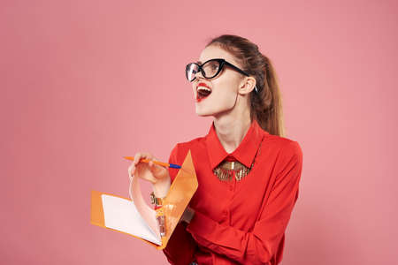 Business woman elegant style executive office secretaryの写真素材