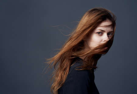 beautiful woman glamor elegant hairstyle model luxuryの写真素材