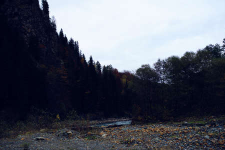 mountains river landscape autumn travel beauty Fresh air