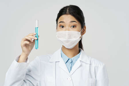 female doctor medicine syringe in hands treatment hospital health