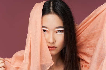 woman asian appearance luxury cosmetics charm modelの写真素材