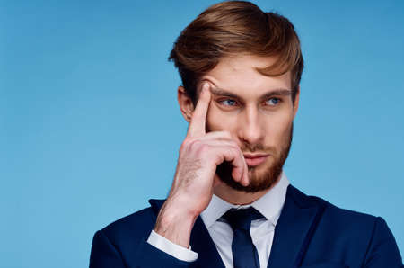 man in suit finance success emotions executiveの写真素材