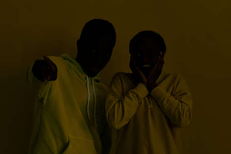 man and woman african appearance and fashion clothing modern style studio
