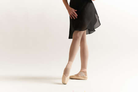 ballerina legs dance flexibility exercise cropped viewの写真素材
