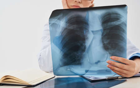 female doctor treatment hospital diagnosisの写真素材