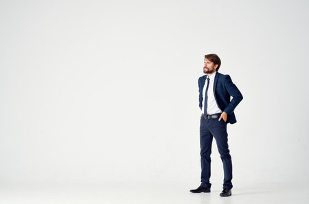 man in a suit emotions successful Job careerの写真素材