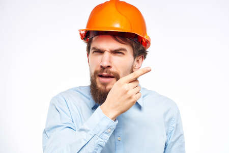 emotional man documents in hand and drawings success isolated background