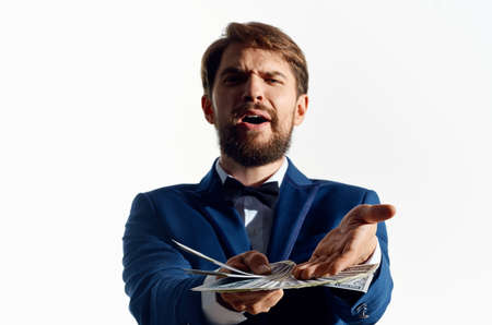 man in a suit finance success Studio emotionsの写真素材