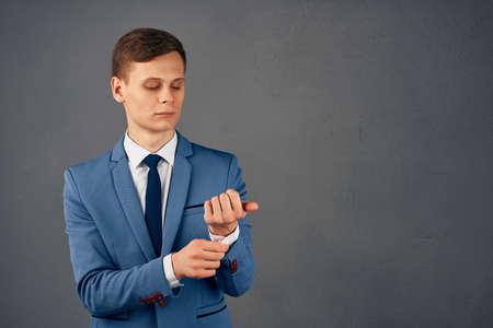 business man in suit self-confidence manager professional studio