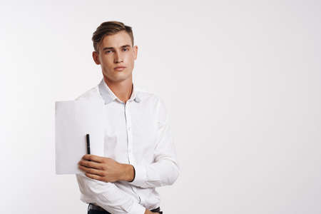 business man shirt manager self confidence professionalsの写真素材