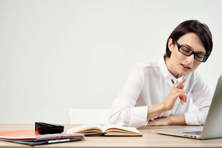 Business woman professional working laptop office