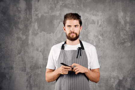 male hairdresser barbershop haircut Professionalの写真素材