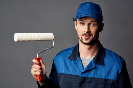 painter paint roller work repair serviceの写真素材