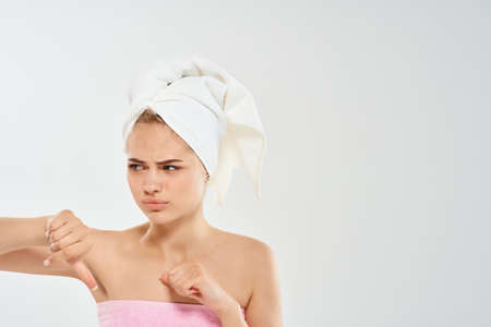 pretty woman bare shoulders acne treatment dermatology