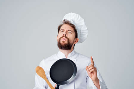 chef with kitchen utensils restaurant cooking professionalの写真素材