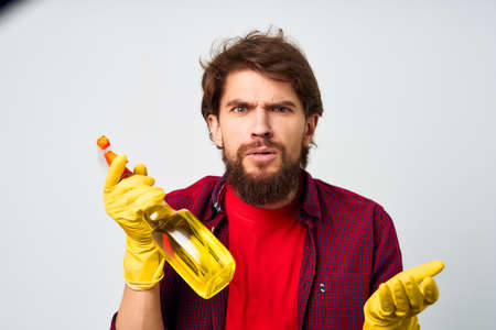 cleaner with washing accessories routine work