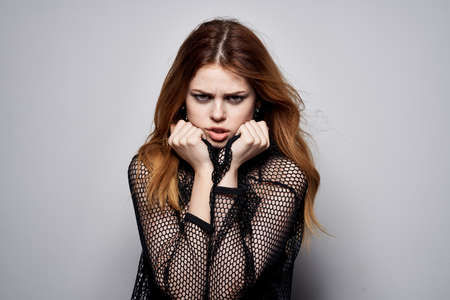 beautiful woman attractive look makeup decoration passion isolated background