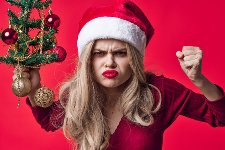 merry woman christmas decoration toys tradition holidayの写真素材