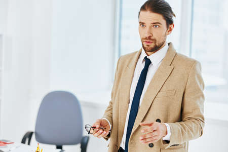 businessman in the office with documents executive