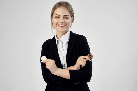 financier virtual money economy isolated backgroundの写真素材