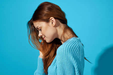 portrait of a woman attractive look isolated backgroundの写真素材