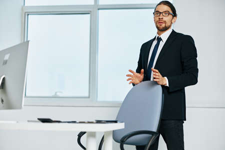 businessman documents in hand communication by phone technologiesの写真素材