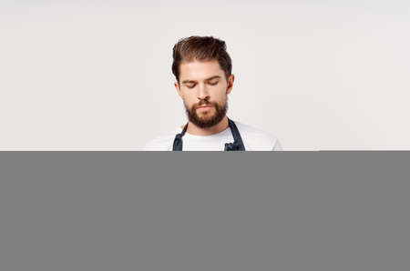 bearded man modern hairstyle Professionalの写真素材
