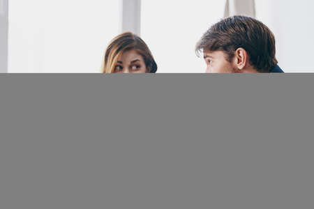 managers sitting in front of a laptop teamwork professionalsの写真素材