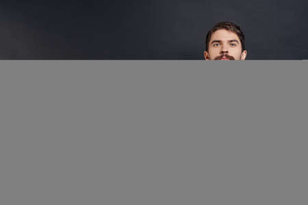 Cheerful man glass of beer fun alcoholの写真素材