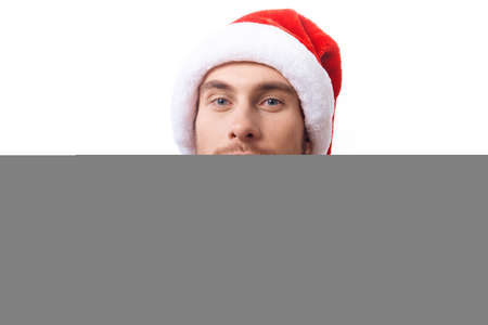 man in christmas clothes christmas fun lifestyleの写真素材