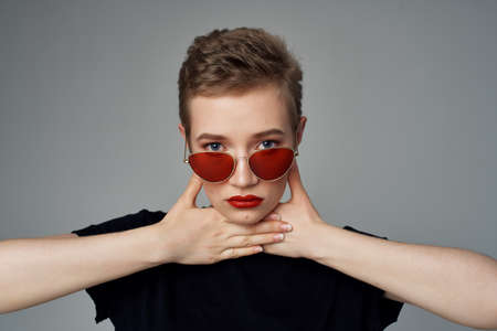 pretty woman cosmetics attractive look posing Street style