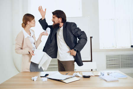 boss harassing secretary harassment violence problem conflictの写真素材