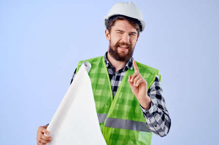 male builder construction work design profession studio industryの写真素材