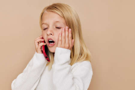 Girl talking on the phone.