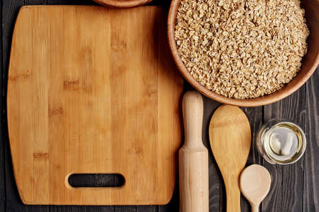 cereal muesli morning snack view from above