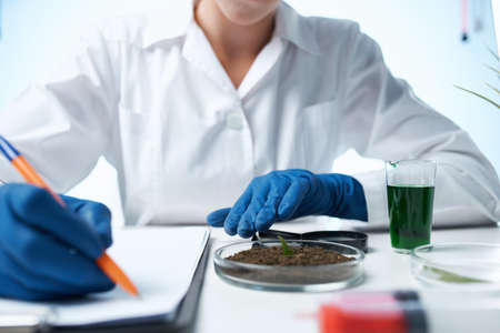 laboratory assistant research biology ecology experiment Studioの写真素材