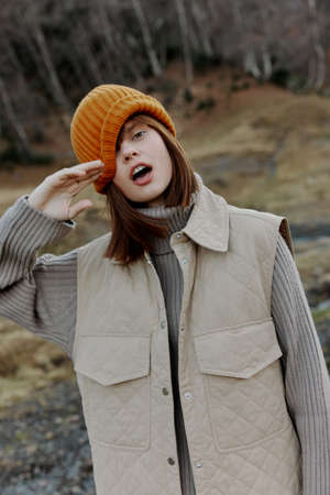 tourist fun travel autumn fresh air nature entertainment life styleの写真素材