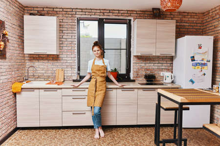 a housewife kitchen apartment kitchen utensils interior Lifestyleの写真素材