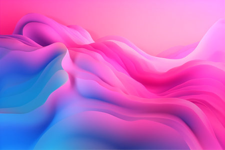 background wavy art backdrop vibrant modern shape wallpaper flow pink colorful cyberspace pattern. Generative AI.の素材