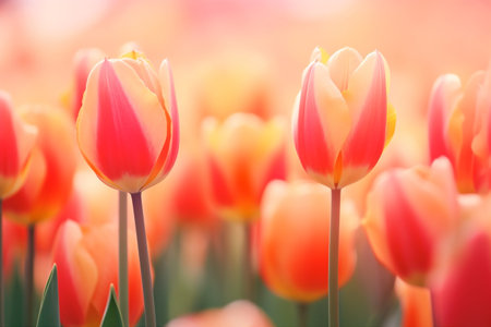 blossom nature floral space flowers beautiful green spring leaf plant copy background. Generative AI.の素材