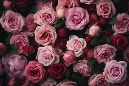 beauty spring space blossom floral flowers leaf green background copy nature beautiful. Generative AI.の素材