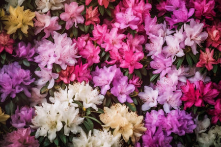 space leaf green blossom flowers nature beautiful background gardening spring copy floral. Generative AI.の素材