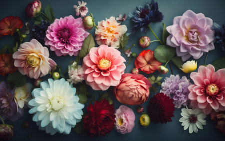 peonies flower valentine pastel background design spring color blossom watercolor soft. Generative AI.の素材